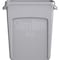 Rubbermaid Commercial 16 gal Rectangular Slim Jim Vented Container, Gray, Plastic RCP1971258 - alternate 2